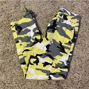 Urban Outfitters Camouflage Pants - Yellow and Gray